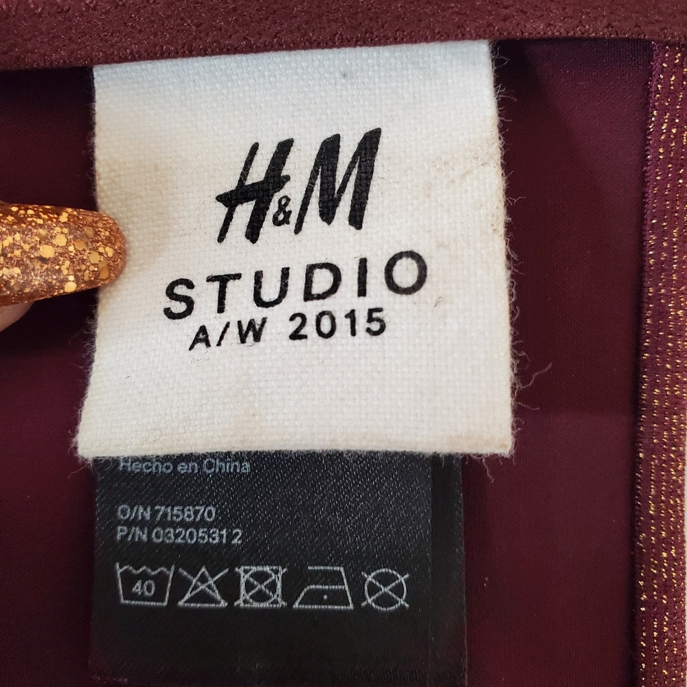 H&M Women's Bralette Top, Burgundy (Size 12) - Picture 5 of 8